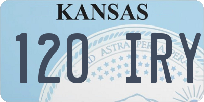 KS license plate 120IRY