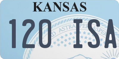 KS license plate 120ISA