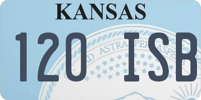 KS license plate 120ISB