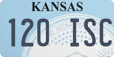 KS license plate 120ISC