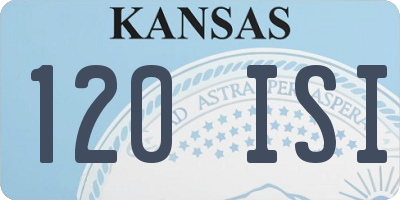 KS license plate 120ISI