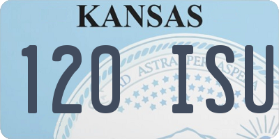 KS license plate 120ISU