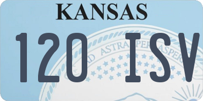 KS license plate 120ISV