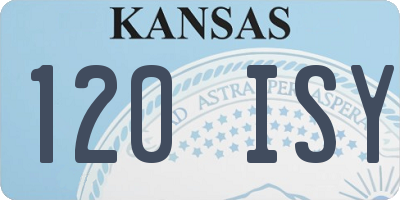 KS license plate 120ISY