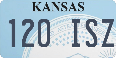 KS license plate 120ISZ