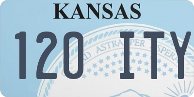 KS license plate 120ITY