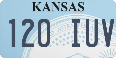 KS license plate 120IUV