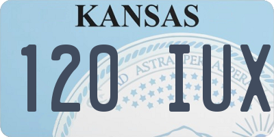 KS license plate 120IUX