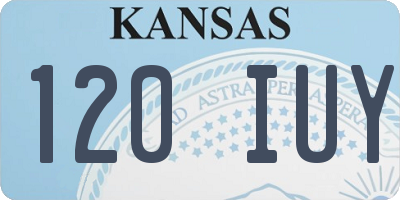 KS license plate 120IUY