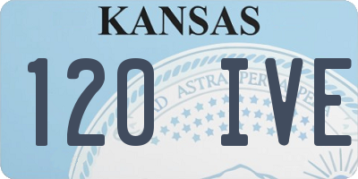 KS license plate 120IVE