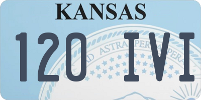 KS license plate 120IVI