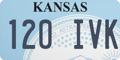 KS license plate 120IVK