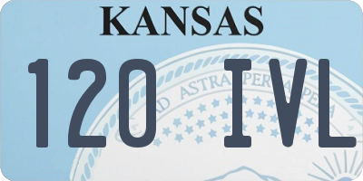 KS license plate 120IVL