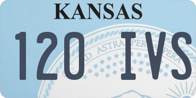 KS license plate 120IVS