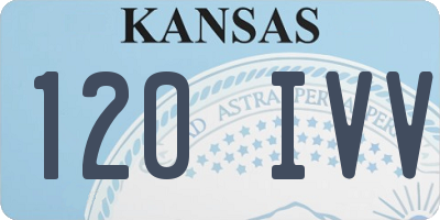 KS license plate 120IVV