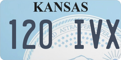 KS license plate 120IVX