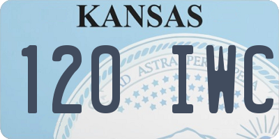 KS license plate 120IWC