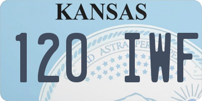 KS license plate 120IWF