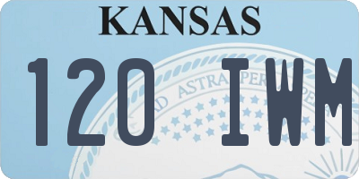 KS license plate 120IWM