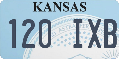 KS license plate 120IXB