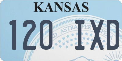 KS license plate 120IXD