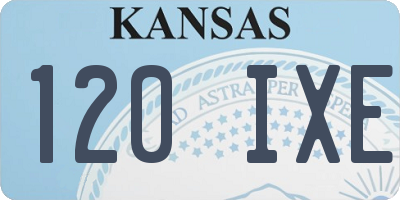 KS license plate 120IXE