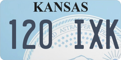 KS license plate 120IXK