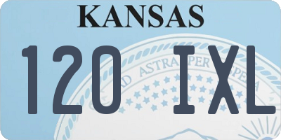 KS license plate 120IXL