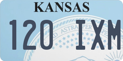 KS license plate 120IXM