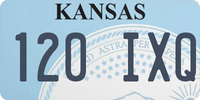 KS license plate 120IXQ