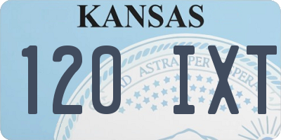 KS license plate 120IXT