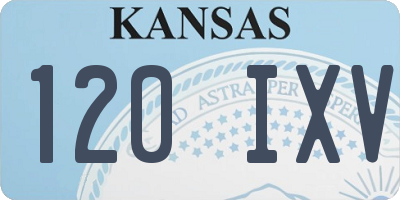 KS license plate 120IXV