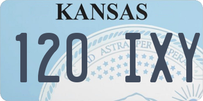 KS license plate 120IXY