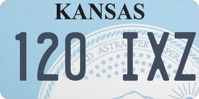 KS license plate 120IXZ