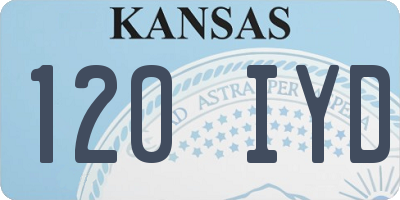 KS license plate 120IYD