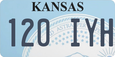 KS license plate 120IYH