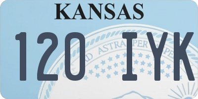 KS license plate 120IYK