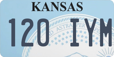 KS license plate 120IYM