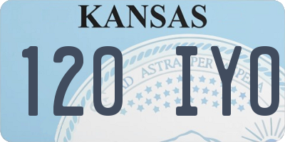 KS license plate 120IYO