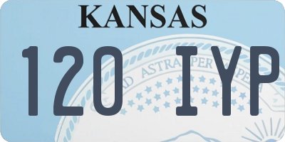 KS license plate 120IYP