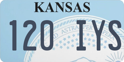 KS license plate 120IYS