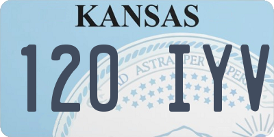 KS license plate 120IYV