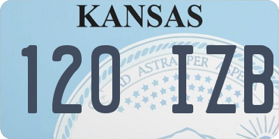 KS license plate 120IZB