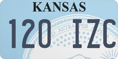 KS license plate 120IZC