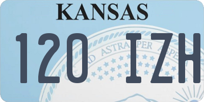 KS license plate 120IZH