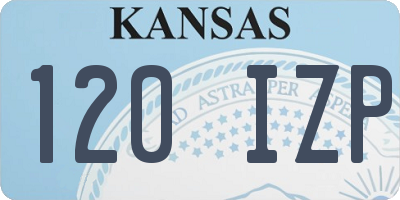 KS license plate 120IZP