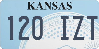 KS license plate 120IZT