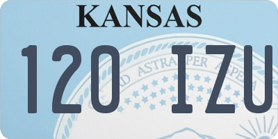 KS license plate 120IZU