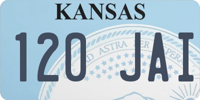 KS license plate 120JAI