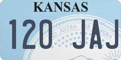 KS license plate 120JAJ